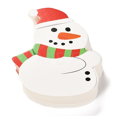 Christmas Theme Snowman Shape Paper Candy Lollipops Cards CDIS-I003-01-1