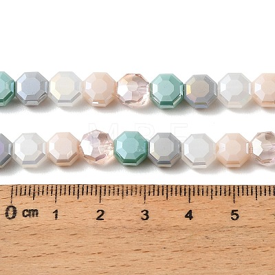 Electroplated Glass Beads Strands EGLA-A048-01A-05-1