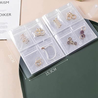 160 Pockets Transparent Jewelry Storage Book PW-WG24357-02-1