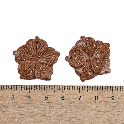 Synthetic Goldstone Carved Pendants G-B097-01A-02-1