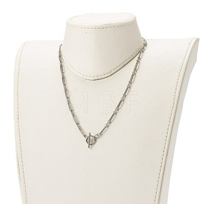 304 Stainless Steel Figaro Chain Necklace NJEW-JN03567-02-1