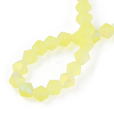 Imitate Austrian Crystal Bicone Frosted Glass Beads Strands LS-EGLA-A039-T6mm-MB21-1