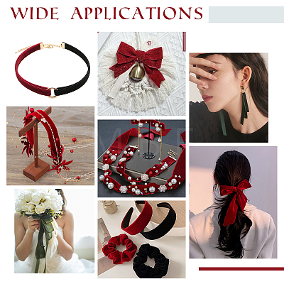 Velvet Ribbon SRIB-WH0006-18P-1