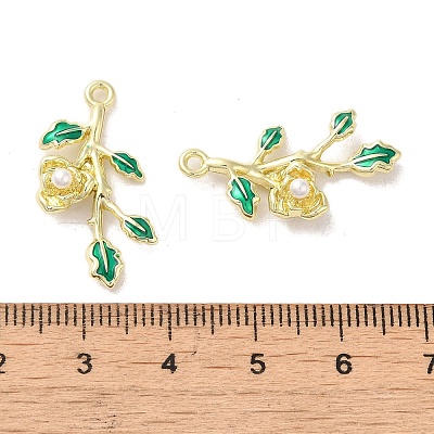 Rack Plating Alloy Enamel Pendants FIND-C049-17G-1