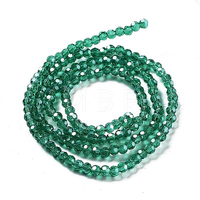 Electroplate Transparent Glass Beads Strands EGLA-A035-T3mm-A18-1