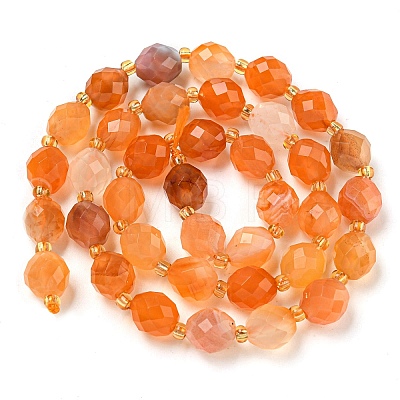 Natural Orange Botswana Agate Beads Strands G-N342-40-1