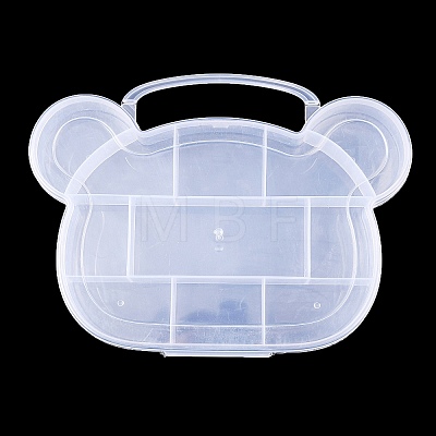 (Defective Closeout Sale: Scratched)11 Compartments Bear Plastic Storage Box CON-XCP0002-69-1