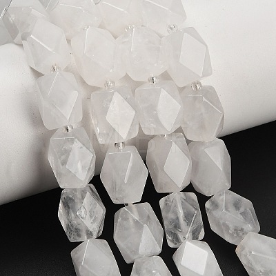 Natural Quartz Crystal Beads Strands G-Q608-11O-1