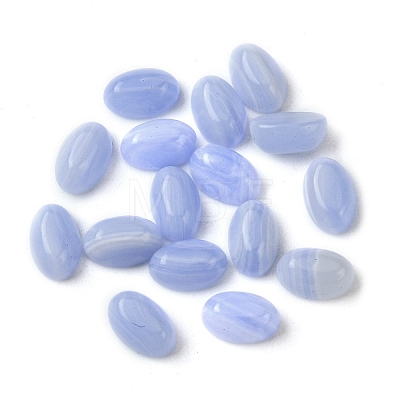 Synthetic Blue Lace Agate Cabochons G-A094-01A-40-1