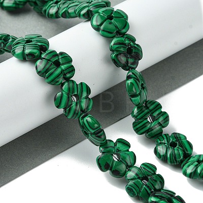 Dyed Synthetic Malachite Beads Strands G-H023-B05-01-1