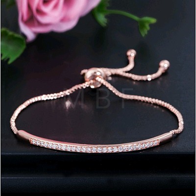 Alloy Rhinestone Slider Bracelets WGA419A-03-1