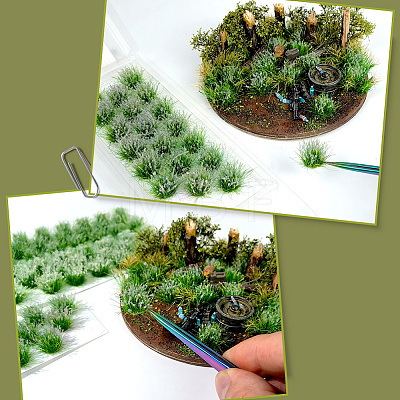 Resin Mini Grass Tufts AJEW-WH20120-10A-02-1