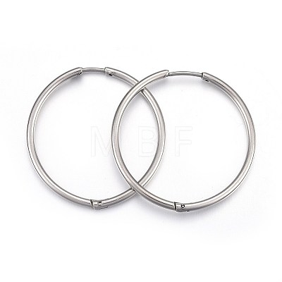 Tarnish Resistant 304 Stainless Steel Huggie Hoop Earrings X-EJEW-L205-02A-P-1