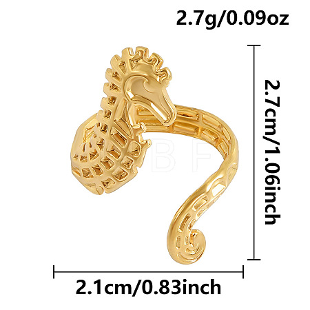 Ocean Animals 304 Stainless Steel Cuff Open Rings OU3325-11-1