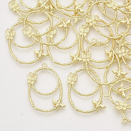 Alloy Open Back Bezel Pendants X-PALLOY-S121-194-1