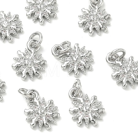 SHEGRACE Brass Micro Pave Cubic Zirconia Pendants XGRQ3D283-459P-1