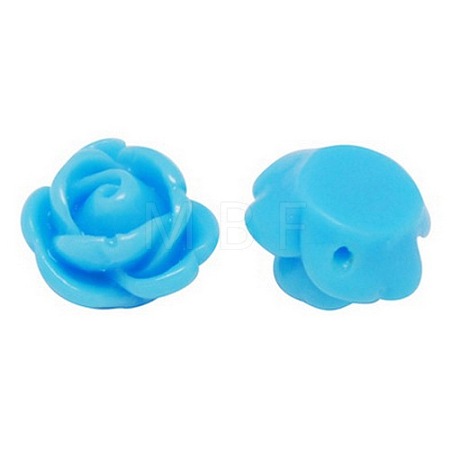 Rose Flower Opaque Resin Beads X-CRES-B1029-A57-1
