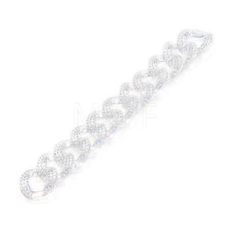 Handmade Transparent Acrylic Curb Chains AJEW-JB00570-1