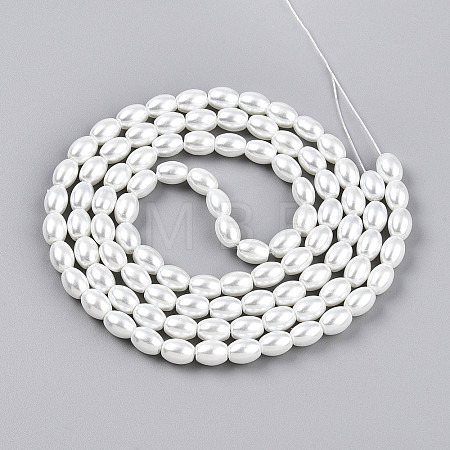 Baking Paint Pearlized Glass Pearl Bead Strands X-HY-T002-01A-01-1