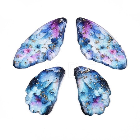 Transparent Epoxy Resin Pendants RESI-T057-30C-1