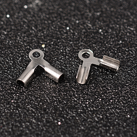 Tarnish Resistant 304 Stainless Steel Folding Crimp Ends X-STAS-M250-01-1