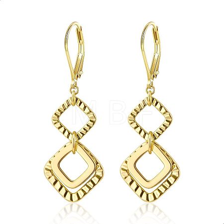 Brass Leverback Earrings for Women WG58E1E-03-1