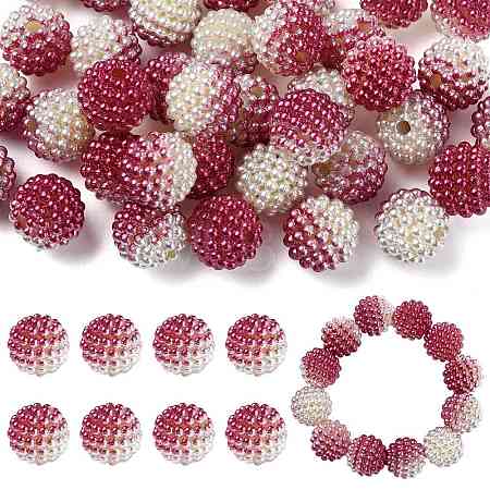 40Pcs Imitation Pearl Acrylic Beads OACR-FS0002-89A-09-1