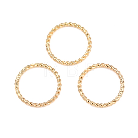 Brass Soldered Closed Jump Rings KK-K253-15E-03G-1