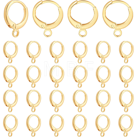 30Pcs Brass Huggie Hoop Earring Findings KK-PH0002-85-1
