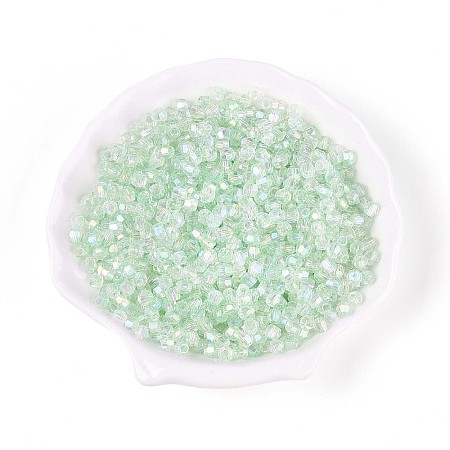 Transparent Spray Painted Glass Beads EGLA-N018-4mm-04-1