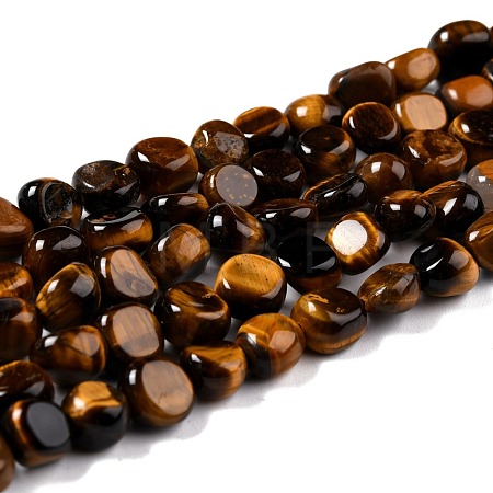 Natural Tiger Eye Beads Strands G-G018-17-1