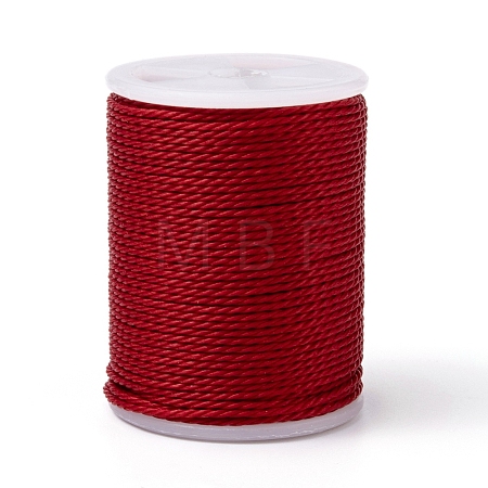 Round Waxed Polyester Cord X-YC-G006-01-1.0mm-32-1