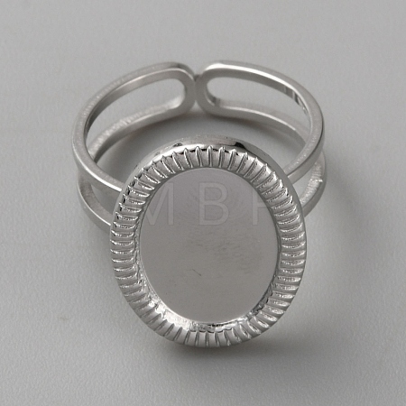 304 Stainless Steel Cuff Ring Findings FIND-WH0148-125H-P-1