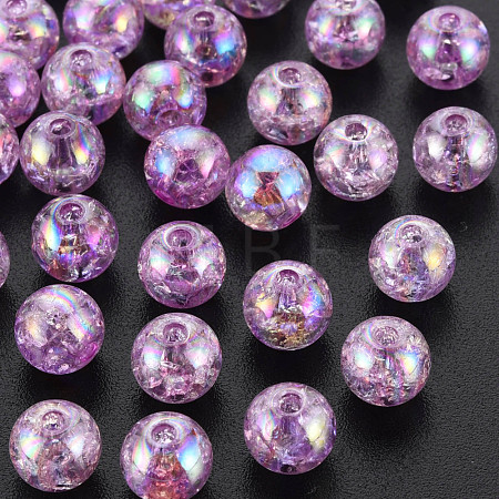 Transparent Crackle Acrylic Beads MACR-S373-66-L01-1