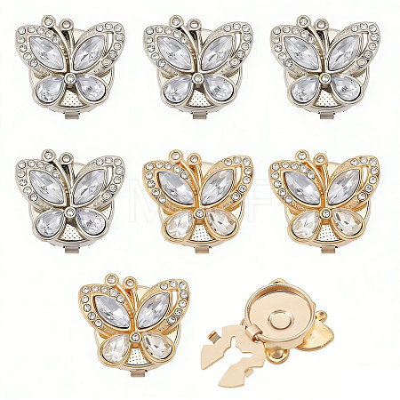 8Pcs 2 Colors Zinc Alloy Cufflinks BUTT-GL0001-03-1