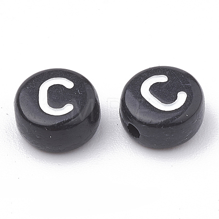 Opaque Acrylic Beads X-SACR-N002-02C-1