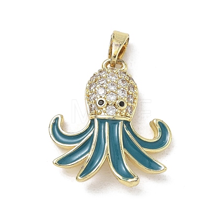 Ocean Brass Enamel Pendants RB-CBA2CEF-03G-01-1