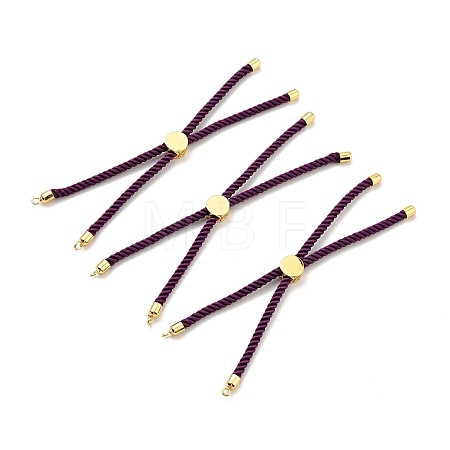 Half Finished Twisted Milan Rope Slider Bracelets FIND-G032-01G-25-1