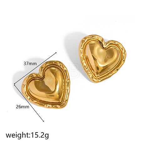 304 Stainless Steel Stud Earrings for Women WG901F7-01-1