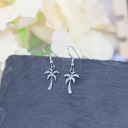 201 Stainless Steel Dangle Earrings FS-WG73688-02-1
