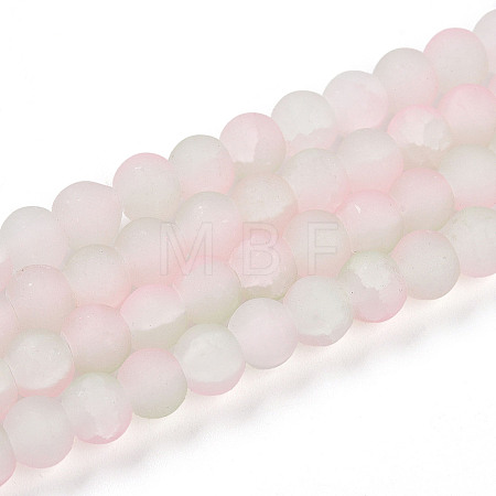 Crackle Glass Beads Strands GLAA-N009-6mm-01-1