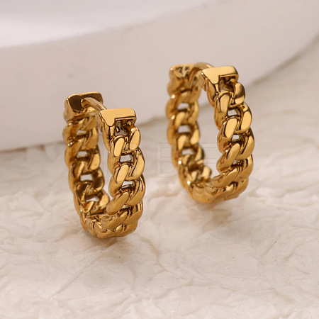 304 Stainless Steel Hoop Earrings EJEW-B142-01G-1
