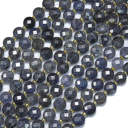 Natural Iolite Beads Strands G-K389-B29-01-1