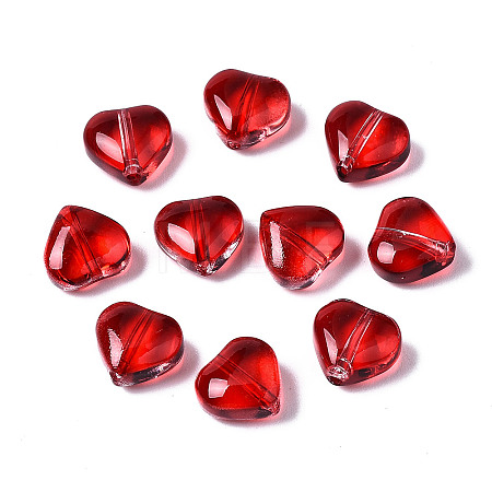 Transparent Spray Painted Glass Beads LS-X-GGLA-S054-012A-02-1