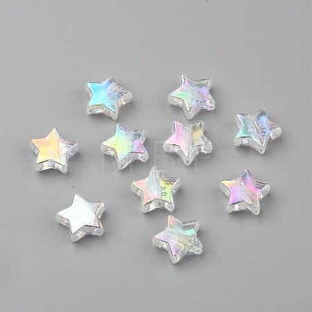 Eco-Friendly Transparent Acrylic Beads X-PL556-1-1