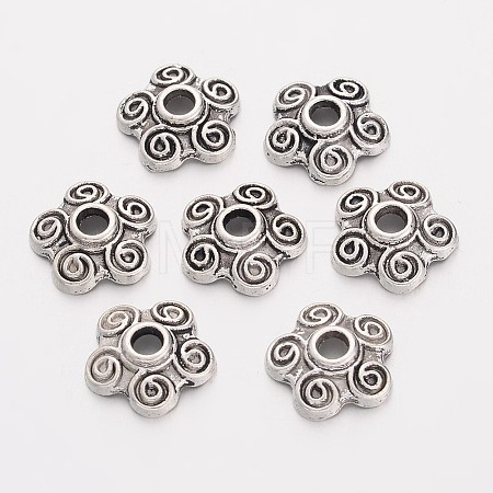 Tibetan Style Alloy Bead Caps LS-EA478Y-1