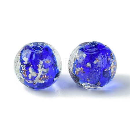 Luminous Handmade Gold Sand Lampwork Beads FOIL-B001-07B-1