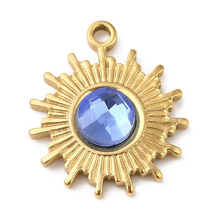 Real 18K Gold Plated 304 Stainless Steel Pendants X-STAS-A084-21G-05-1
