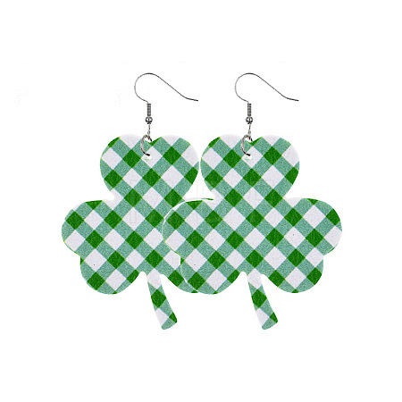 Saint Patrick's Day Imitation Leather Dangle Earrings FS-WG4E1C6-06-1