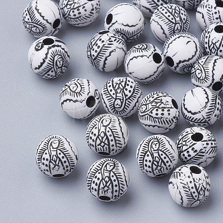 Craft Style Acrylic Beads MACR-Q226-05B-8mm-1